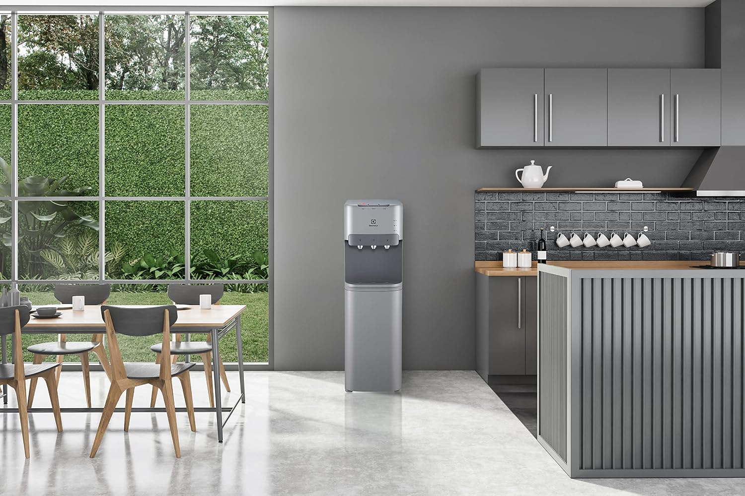Electrolux Bottom Loading Water Dispenser & Water Cooler, 3 Water Spouts, Hot, Cold & Ambient Temperature, with Child Safety Lock, LED Indicator, Floor Standing, for Home & Office, EDBMFDXSG, Silver