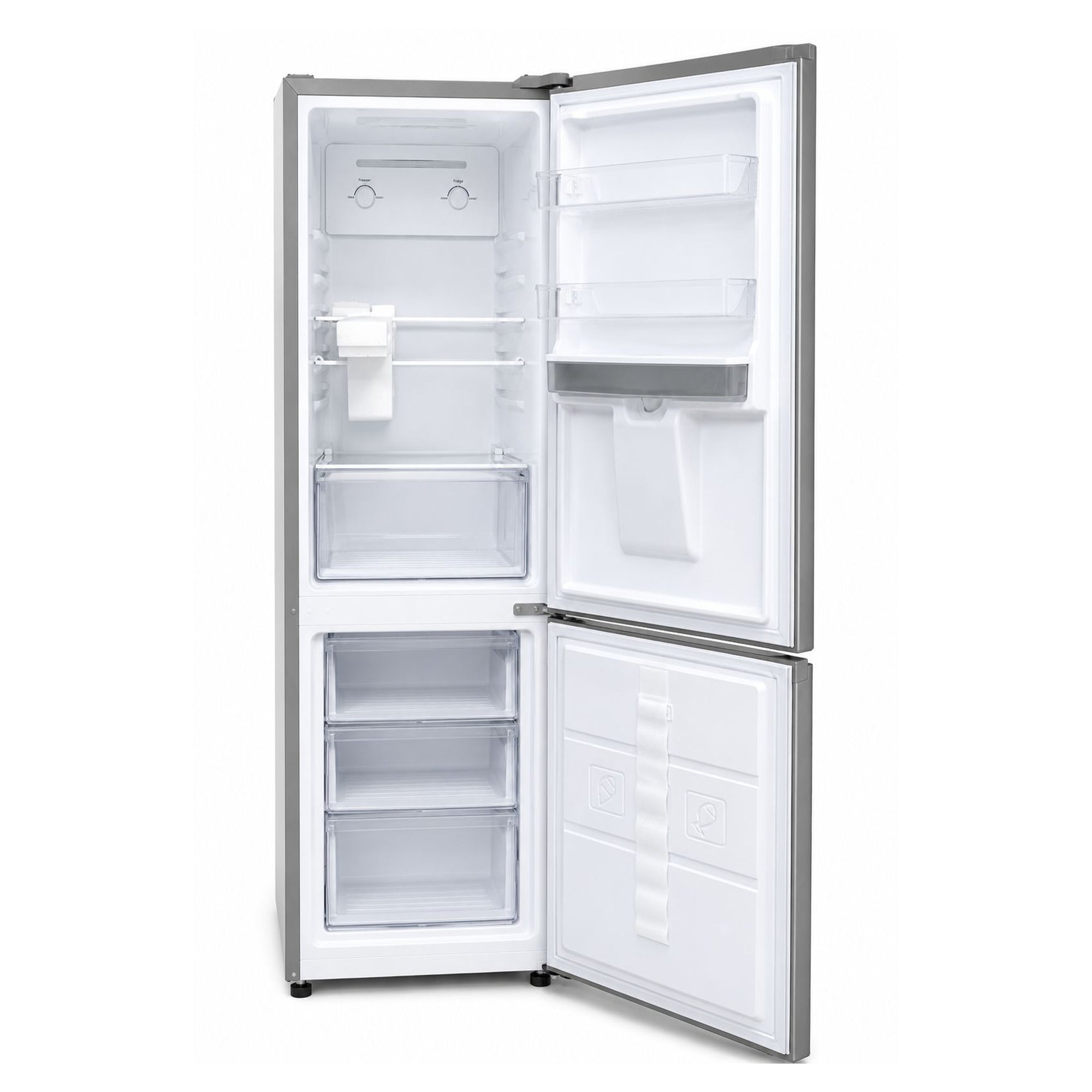 D-Star Bottom Freezer Refrigerator Water Dispenser Bottom Mount Freezer DS-310RW (Silver)