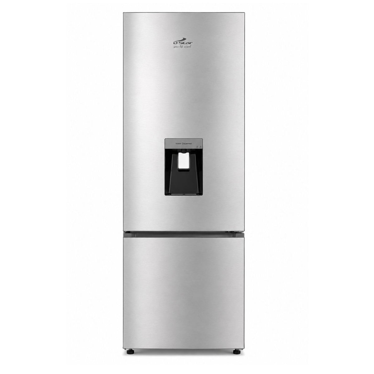 D-Star Bottom Freezer Refrigerator Water Dispenser Bottom Mount Freezer DS-310RW (Silver)