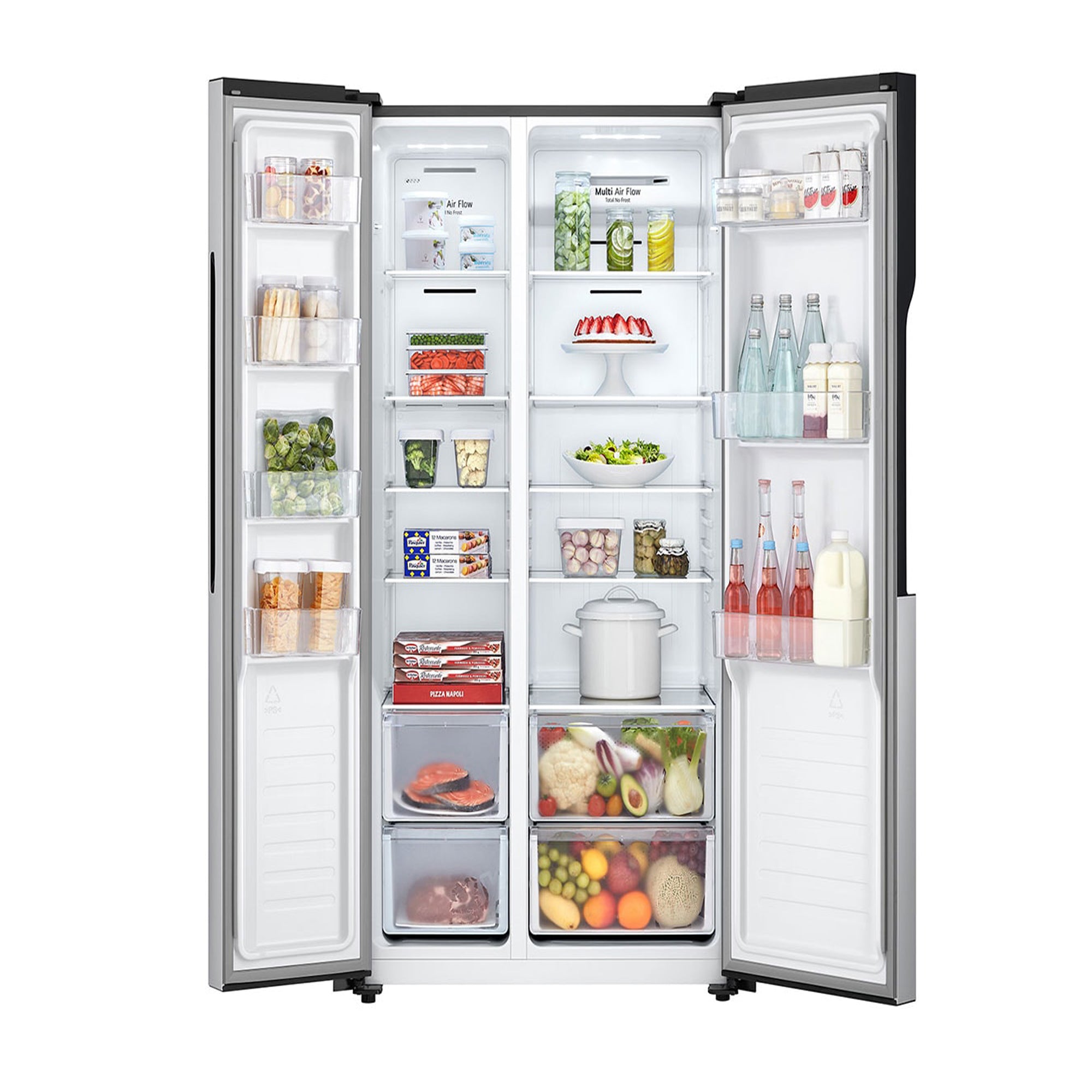 LG Side-by-Side Refrigerator 509 L Total No Frost Multi Air Flow & Touch LED Display GRFB587PQAM