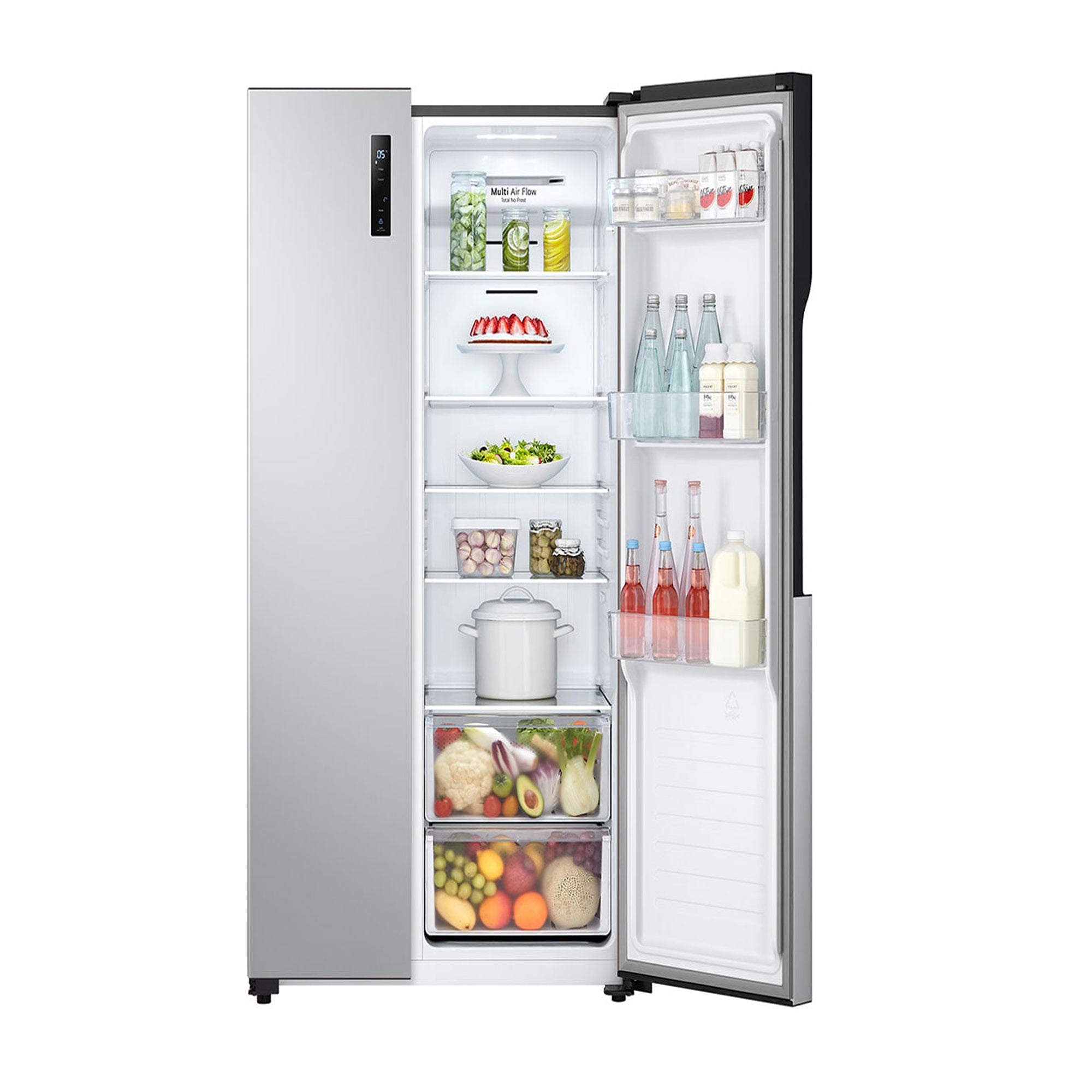 LG Side-by-Side Refrigerator 509 L Total No Frost Multi Air Flow & Touch LED Display GRFB587PQAM