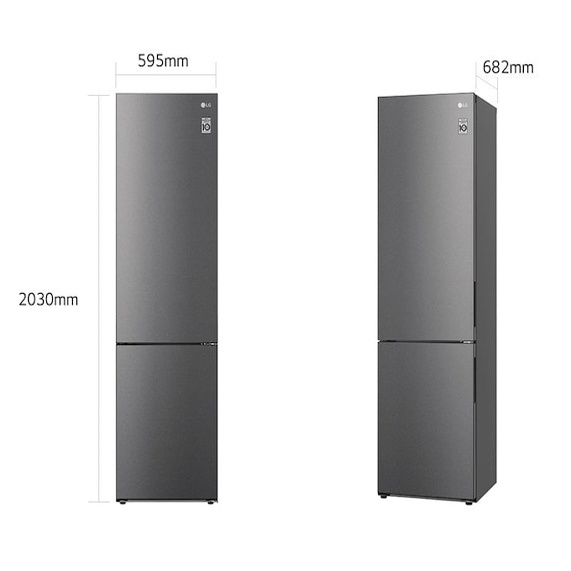 LG 384L Bottom Freezer Refrigerator – DoorCooling+ Linear Cooling No Frost Inverter Compressor GBP62DSSGC (Graphite)