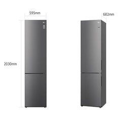 LG 384L Bottom Freezer Refrigerator – DoorCooling+ Linear Cooling No Frost Inverter Compressor GBP62DSSGC (Graphite)