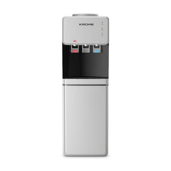 Krome Top Load Water Dispenser – Hot Cold Normal Child Lock Cabinet Storage KR-WDTL (Silver/Black)
