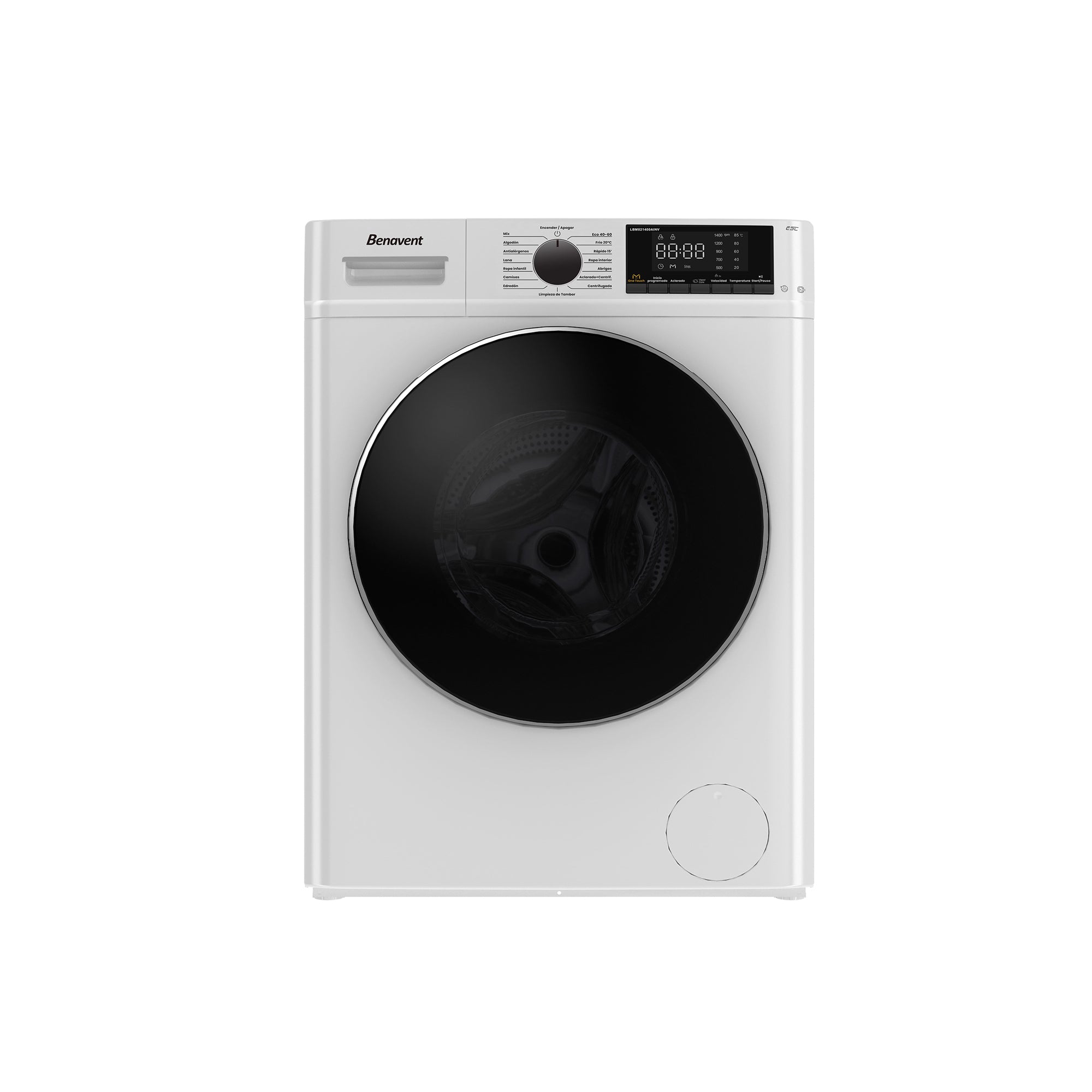 Benavent Front Load Washing Machine 8 kg – 1400 RPM Energy Class A & 15 Wash Programmes LBM821400AINV