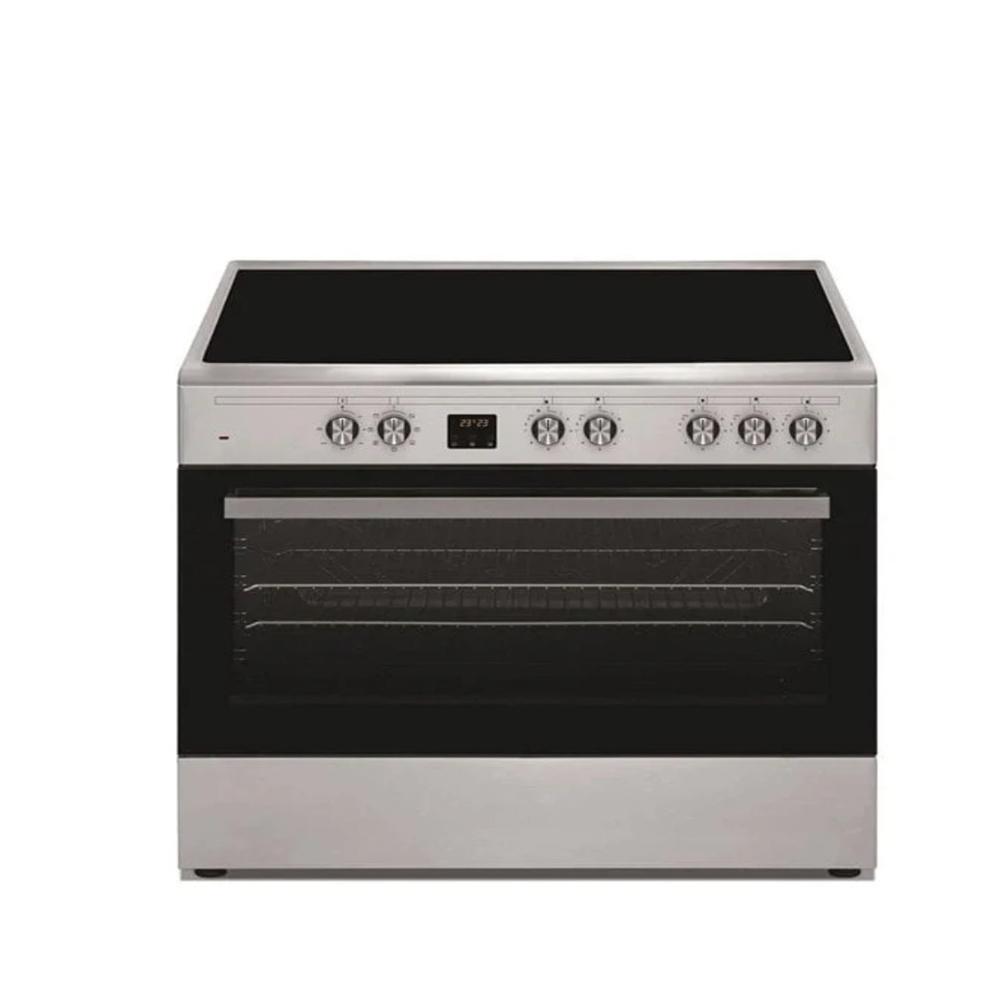 Veneto Freestanding Vitroceramic Cooker 90x60cm 5 Radiant Heaters 133L Electric Oven N1X96EVTC (Stainless Steel)