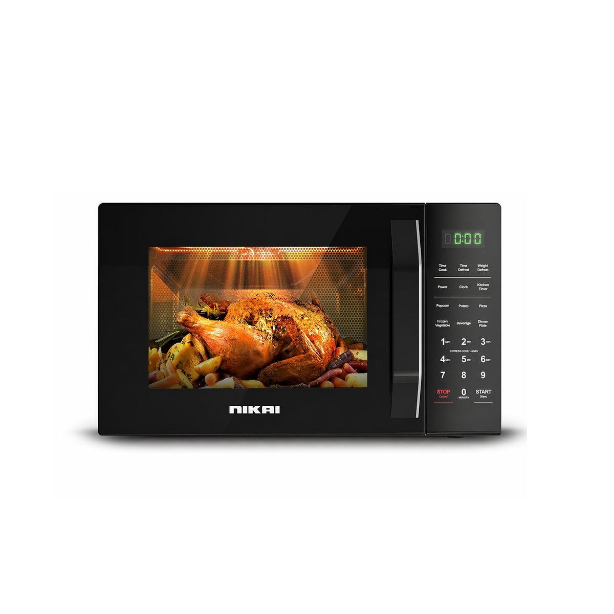 Nikai 20 Liter Microwave Oven – 700W Digital Touch Control 11 Power Levels Auto Menu NMO2110DB