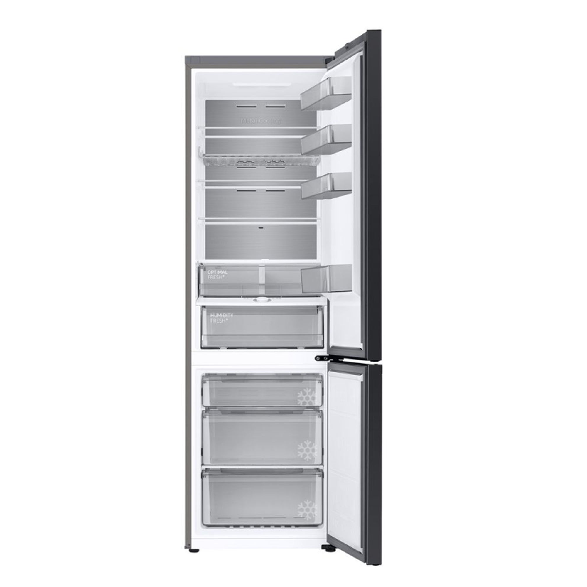 Samsung 390L Bottom Freezer Refrigerator No Frost All-Around Cooling SpaceMax Digital Inverter RB38C7B5DS9 (Silver)