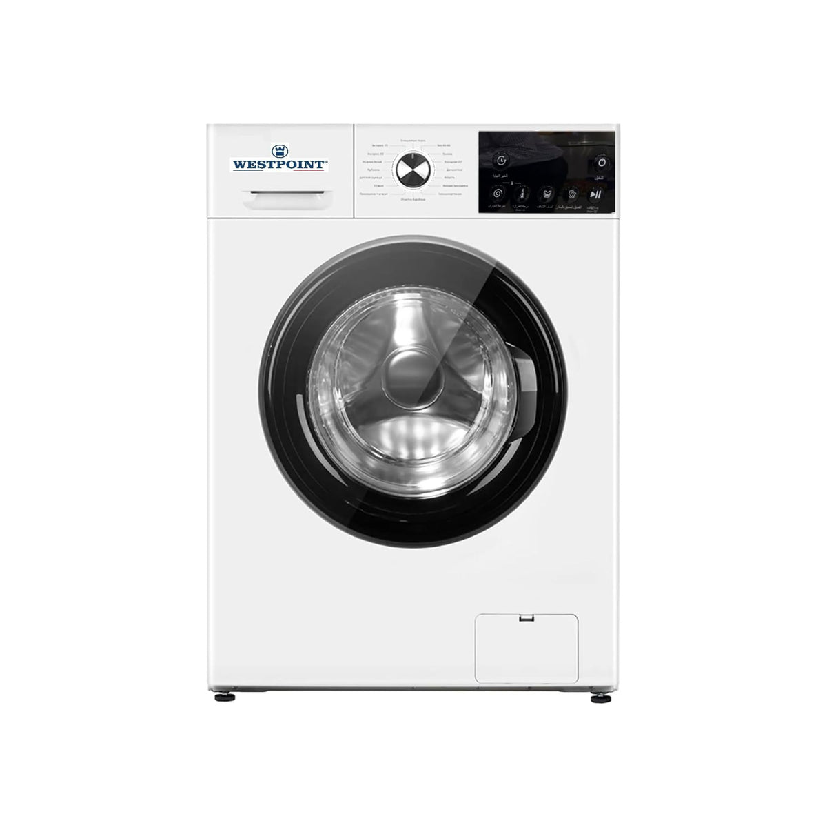 WESTPOINT 6 Kg Front Load Washing Machine, Inverter Motor, 5 STAR ESMA RATED, 1200 RPM, 16 Easy to Wash Program, LED Control Panel, 85x43x60cm (WxDxH), ARABIC LANGUAGE CONTROL PANEL WMZ-612A25.