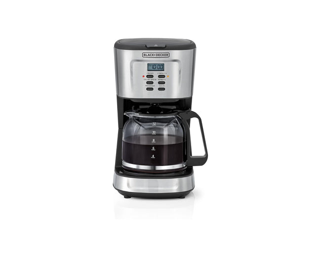 BLACK+DECKER DCM85-B5 12-Cup Programmable Coffee Maker, 900W, 1.5L Glass Carafe