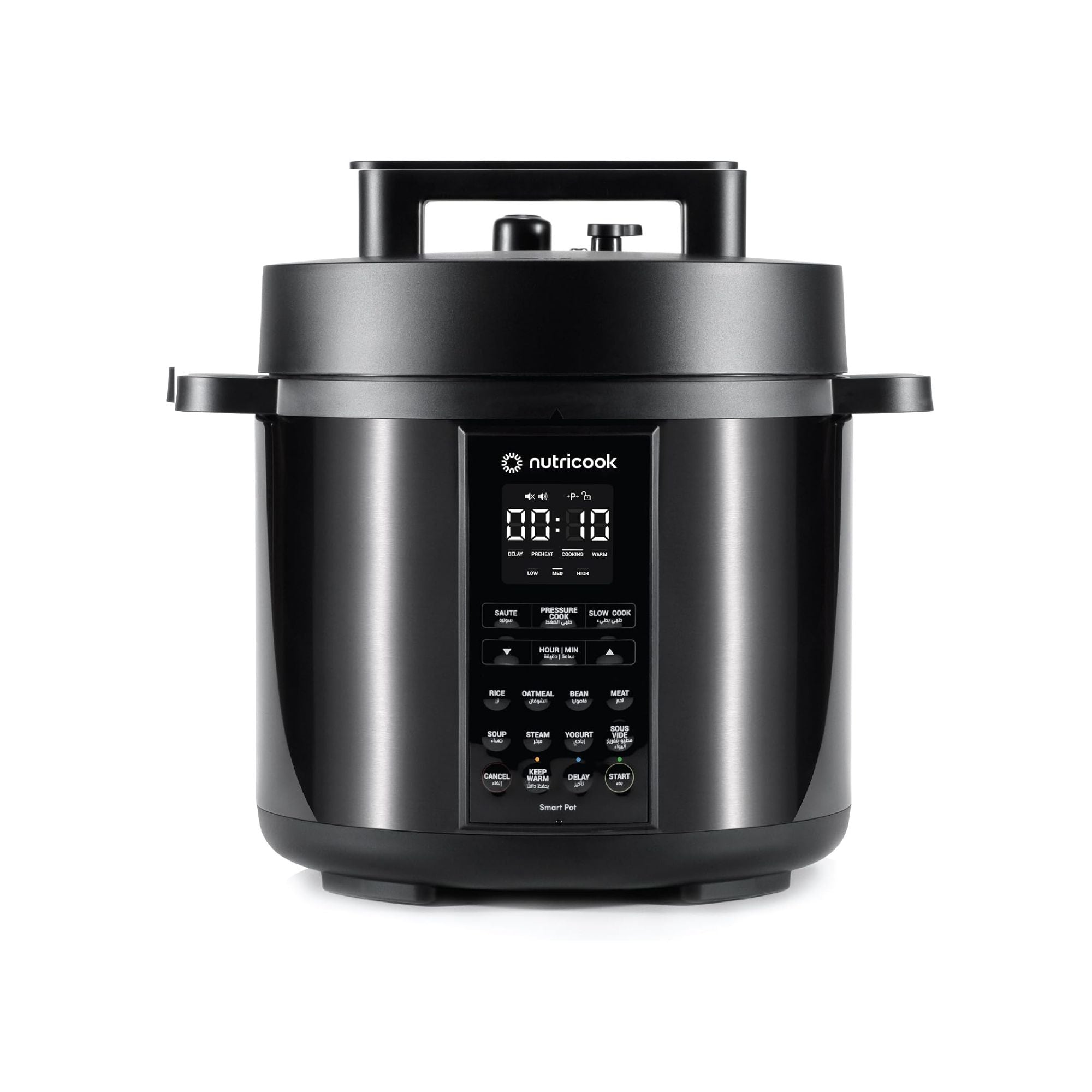 Nutricook Smart Pot 2, 8 Liters, 9 In 1 Electric Pressure Cooker, Steamer, Sauté Pot, Yogurt Maker & More, 12 Programs With New Lid