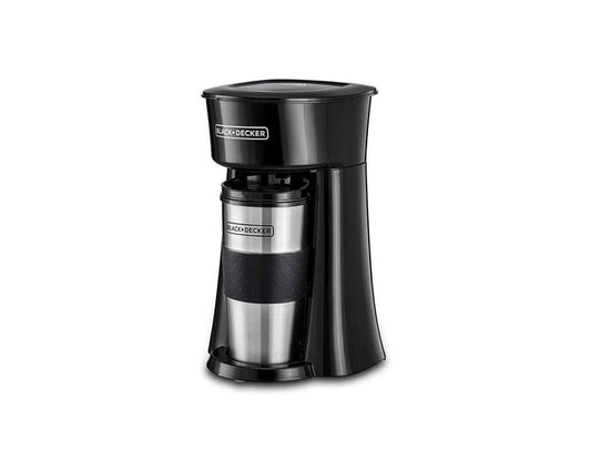 BLACK+DECKER DCT10-B5 Personal Coffee Maker with 360ml Travel Mug, 650W, Black