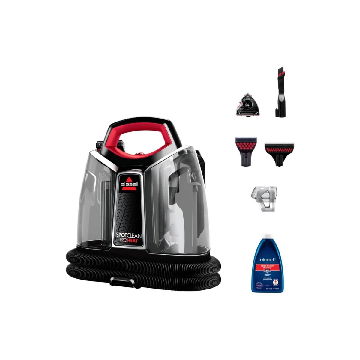 BISSELL SpotClean ProHeat 4720E – Portable Cleaner with Powerful Suction & HeatWave Technology | Removes Tough Stains from Carpets, Furniture, Curtains & Car Interiors | 2-Year BISSELL Warranty