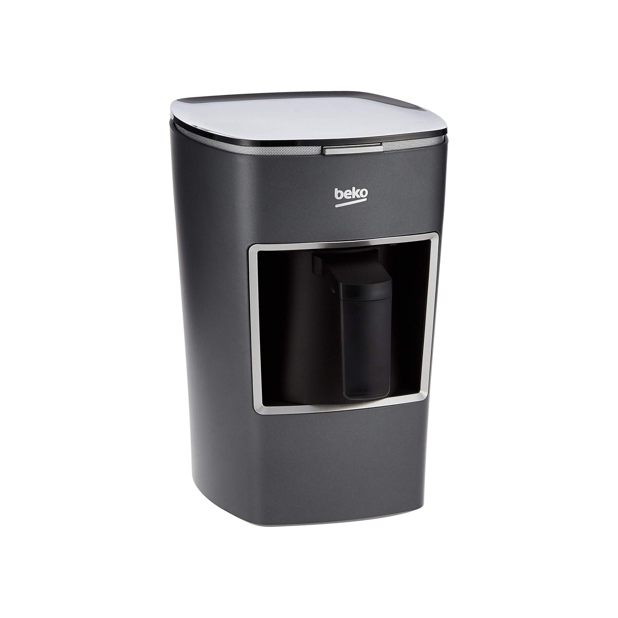 Beko BKK2300 Grey Turkish Coffee Machine Mini, 670 Watts, 1 Pot, 3 Cups Max, One Touch, Anti-Spill - Grey
