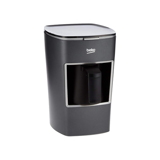 Beko BKK2300 Grey Turkish Coffee Machine Mini, 670 Watts, 1 Pot, 3 Cups Max, One Touch, Anti-Spill - Grey