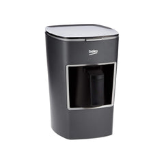 Beko BKK2300 Grey Turkish Coffee Machine Mini, 670 Watts, 1 Pot, 3 Cups Max, One Touch, Anti-Spill - Grey