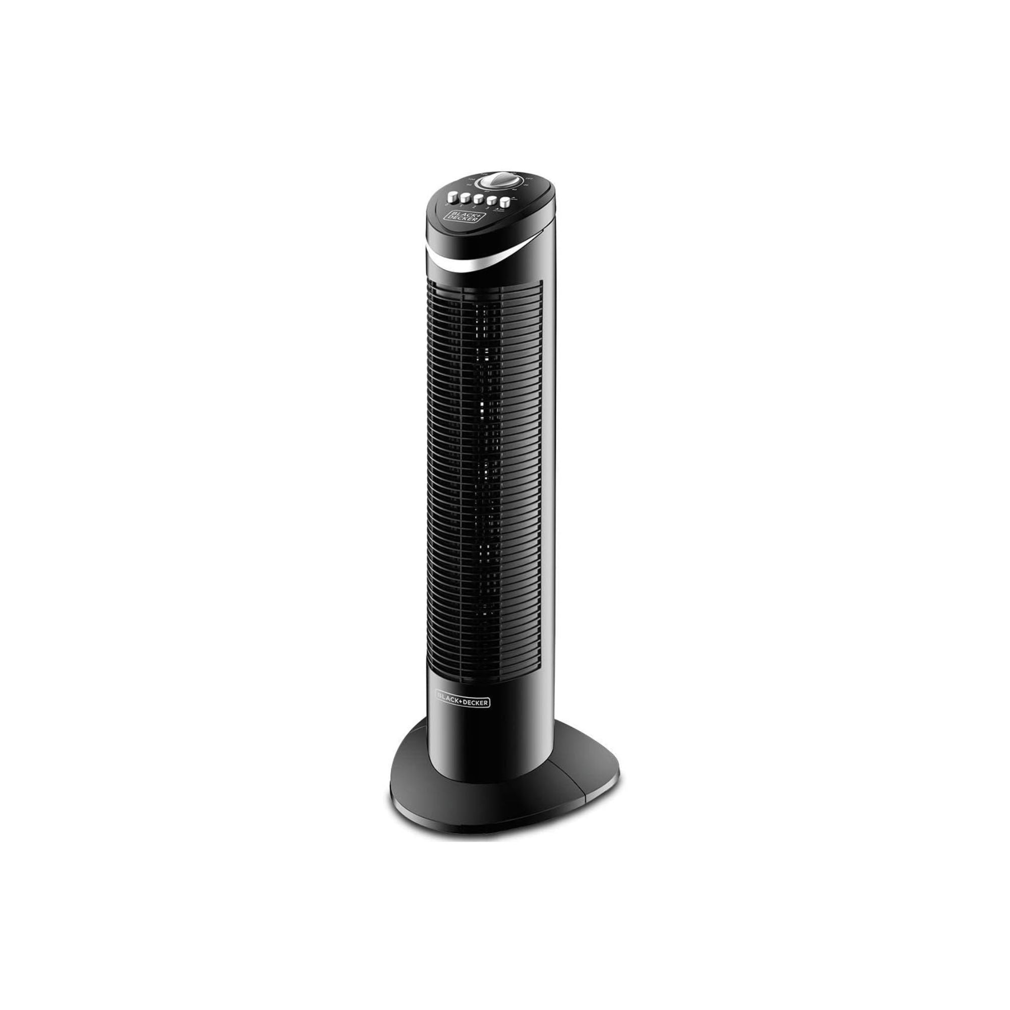 Black & Decker 50W Tower Fan 3 Speeds Low/Medium/High 65, Wide Oscillation Adjustable Portable/Travel Friendly Design with 120 min Timer, For The Perfect Temperature TF50-B5