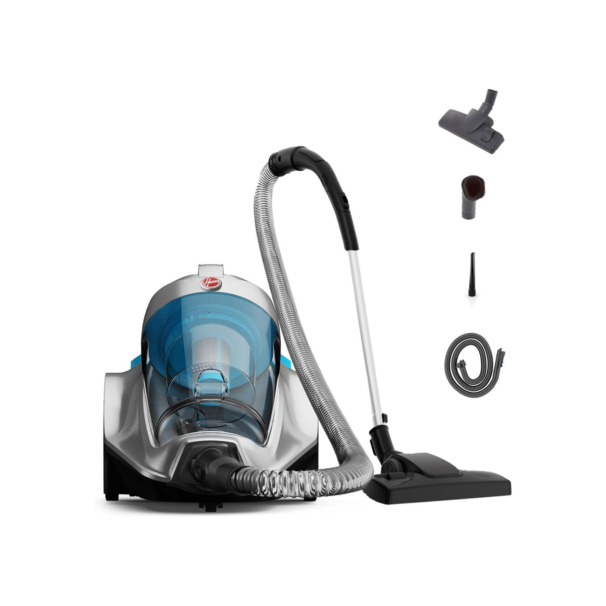 Hoover Power 7 Powerful Canister Vacuum Cleaner, 2400 Watt, 4L Large Capacity, HEPA Allergy Filter, Strong Suction, Ideal for Carpet, Hard Floors & Pet Hair – HC84-P7A-ME