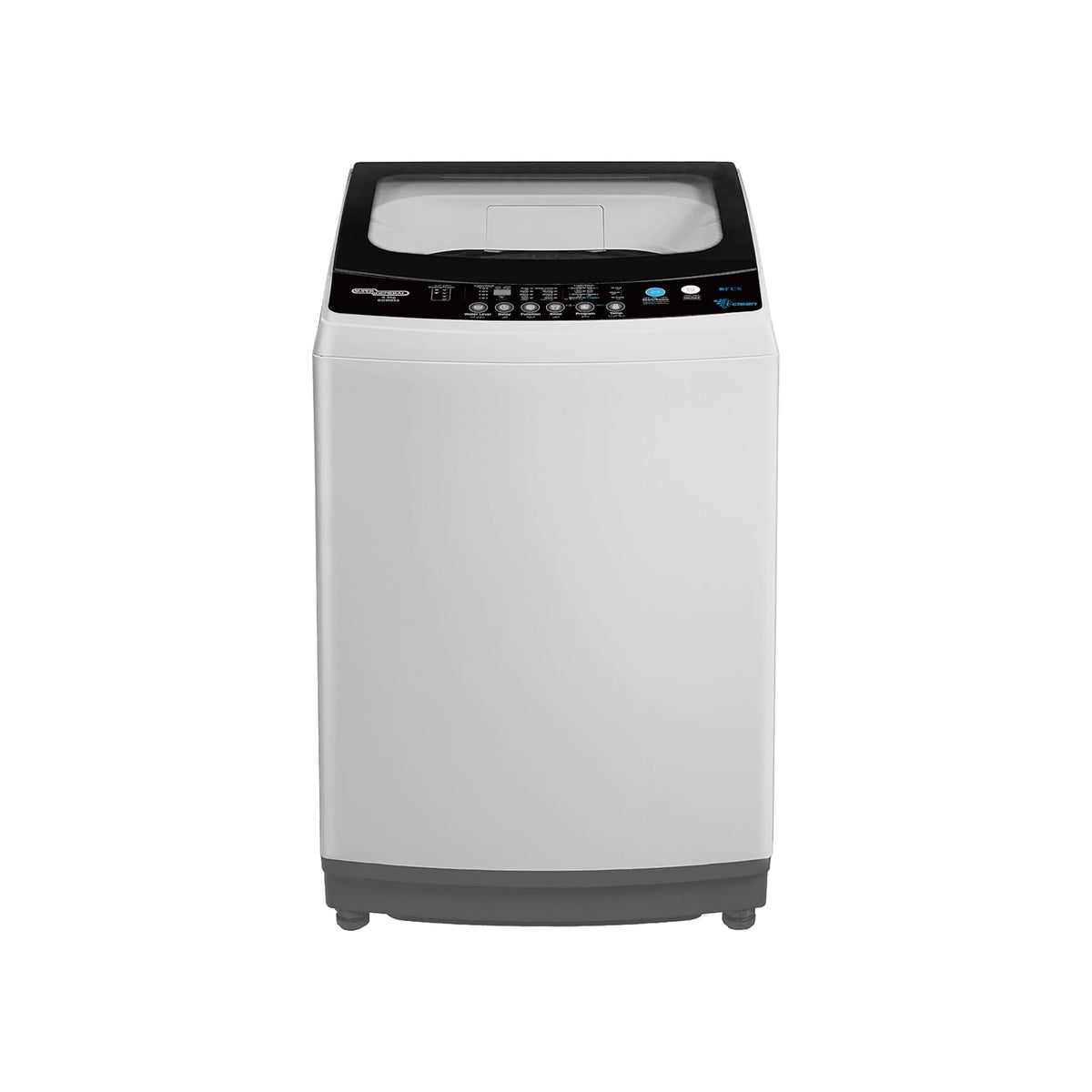 Super General 6.5kg Fully Automatic Top Load Washing Machine, 680 RPM, Soft Close Glass Lid, LED Display, Auto Balance, Child Lock, Drum Clean, 51.5x52.5x93cm WxDxH, White-Black, SGW655