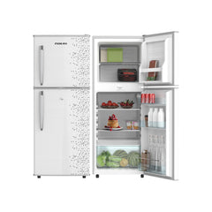 Nikai 200L Gross/127L Net, Double Door Refrigerator, Adjustable Glass Shelves, Defrosting, Temperature Control, Energy Saving R600A Gas, Silent Operation, For Home, Office & Hotels NRF200DN3M Silver