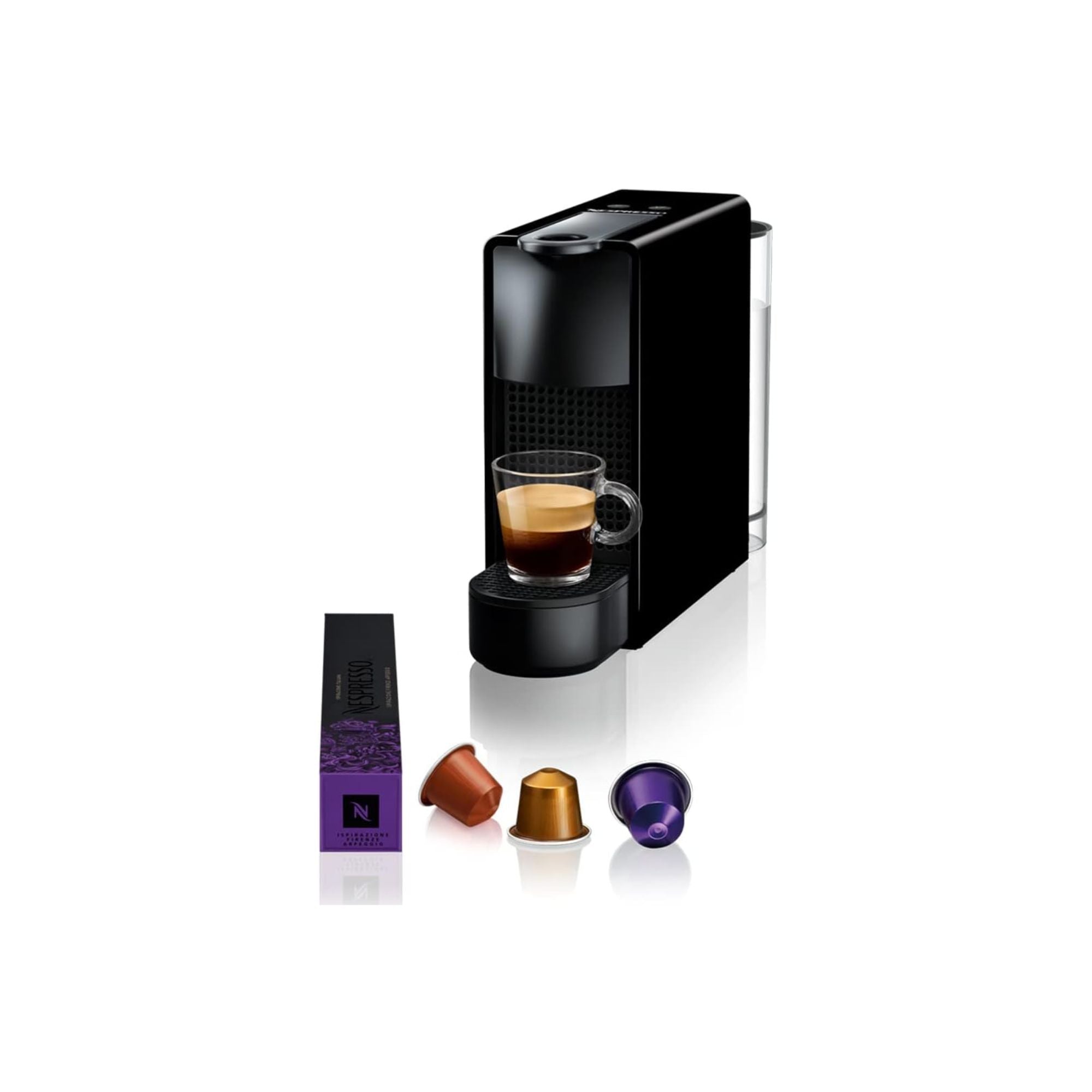 Nespresso Essenza Mini C30-EU2-BK-NE1 Capsules Espresso Machine, Black(C030BK)