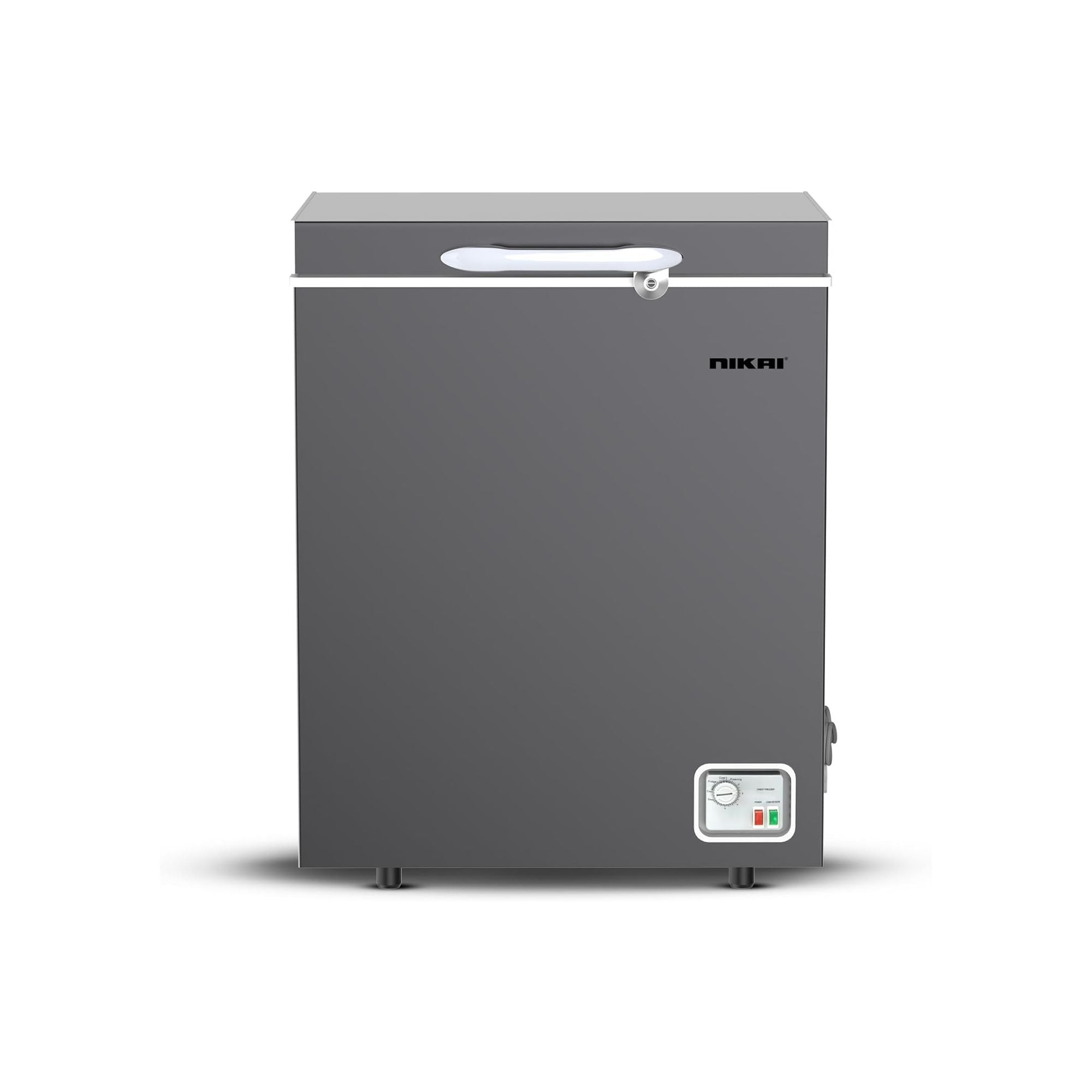 Nikai 200L Gross/138L Net, Single Door Chest Freezer with Storage Basket, High Energy Efficiency Cooling System, Adjustable Temperature, Silent Operation, For Home & Restaurants - NCF200N7S Silver