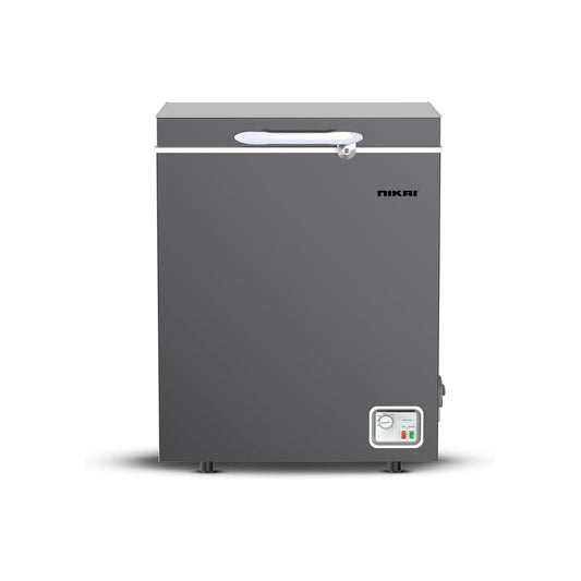 Nikai 200L Gross/138L Net, Single Door Chest Freezer with Storage Basket, High Energy Efficiency Cooling System, Adjustable Temperature, Silent Operation, For Home & Restaurants - NCF200N7S Silver
