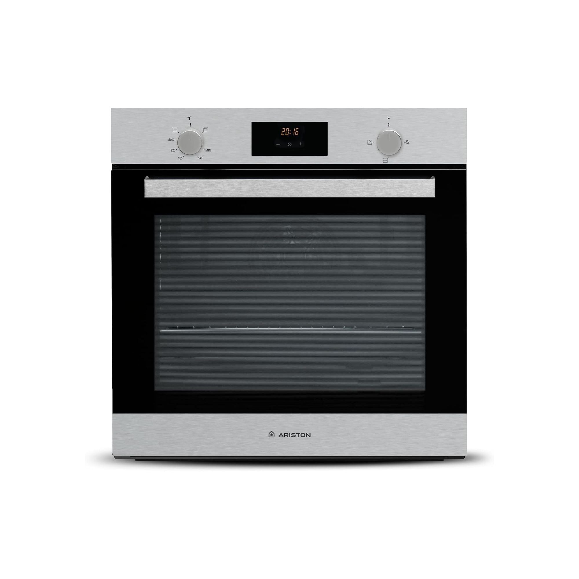 Ariston Built In 60cm Oven Gas & Electric Combination, Mechanical and Electronic Controls, Conventional Functions, Inox, GS33Y430IXA