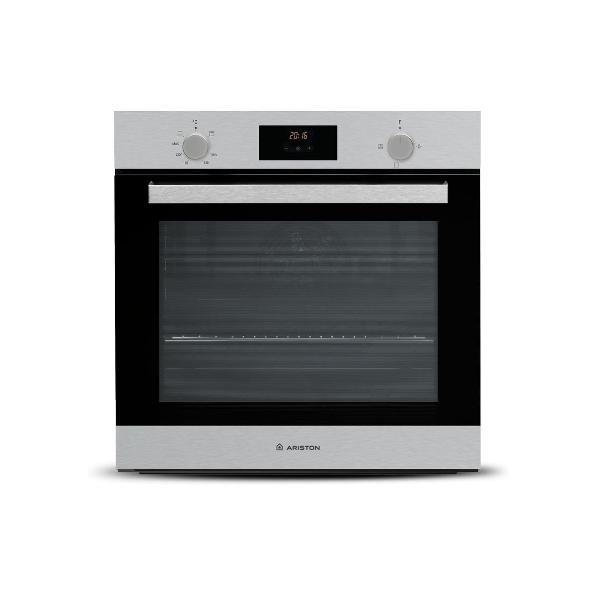 Ariston Built In 60cm Oven Gas & Electric Combination, Mechanical and Electronic Controls, Conventional Functions, Inox, GS33Y430IXA