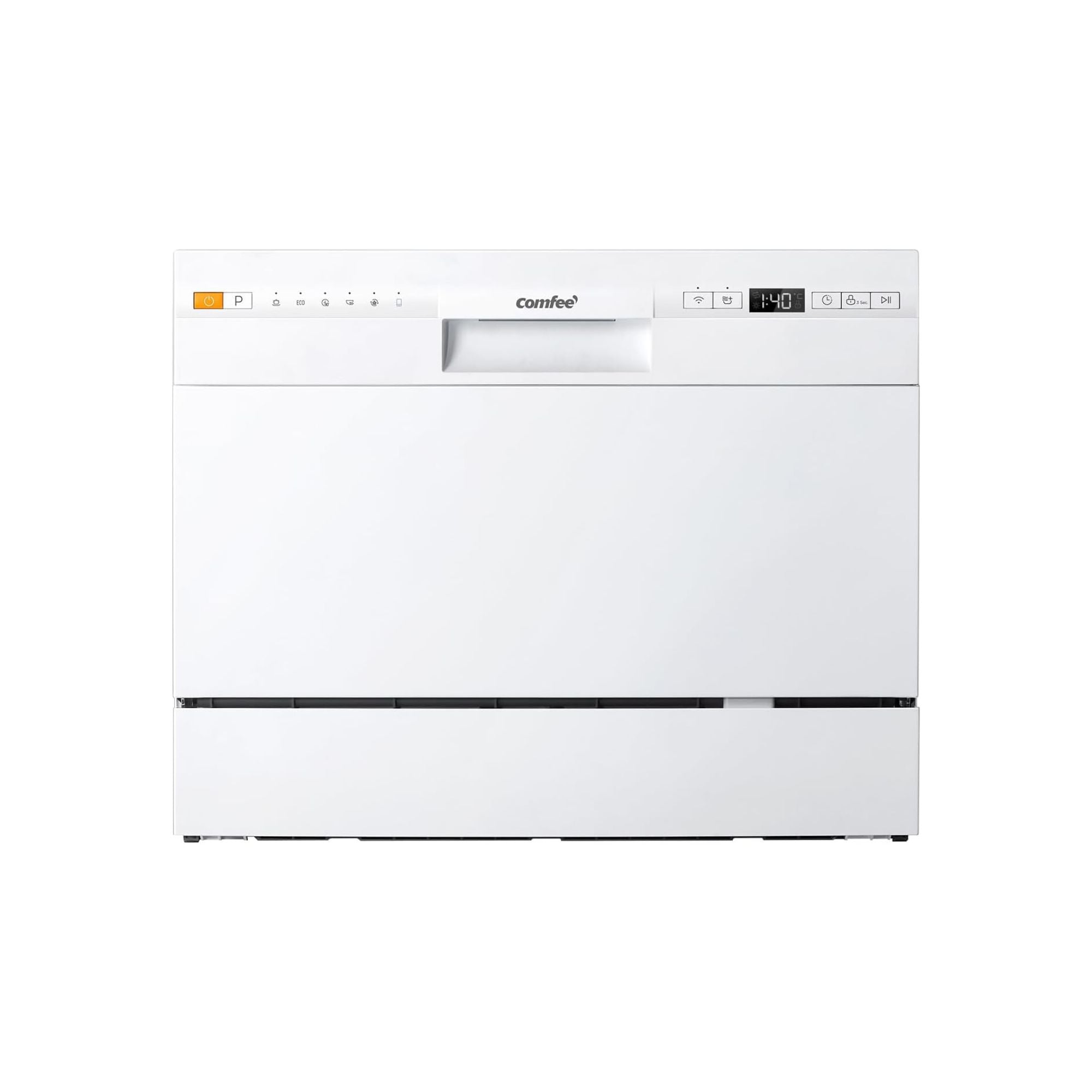 COMFEE' Dishwasher 6 Places with 7 Programe Super Quiet Rapid Wash ECO 70 C°Hygiene Wash, Flexible Installation Wi-Fi Function APP Control- White