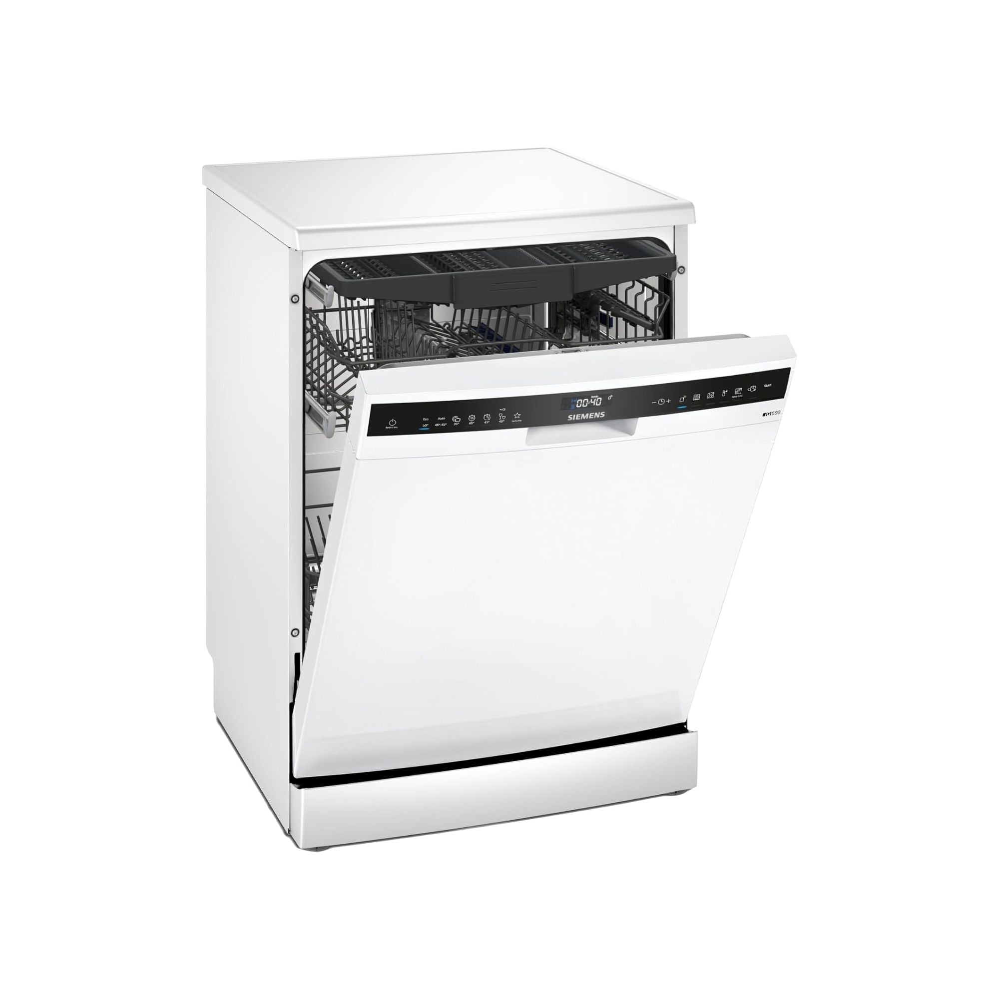 Siemens iQ500 60 cm Home Connect Freestanding Dishwasher With 14 Place Settings, German Engineered, White, SN25HW76MM