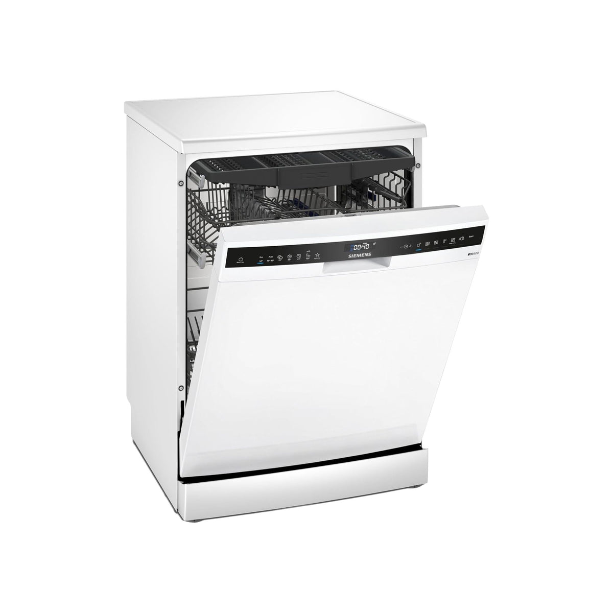 Siemens iQ500 60 cm Home Connect Freestanding Dishwasher With 14 Place Settings, German Engineered, White, SN25HW76MM