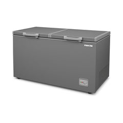 Nikai 700L Gross/600L Net Double Door Deep Freezer | Domestic & Commercial Chest Freezer for Restaurants & Retail Stores | Large-Capacity, Energy-Efficient | NCF700N7DDS | Silver