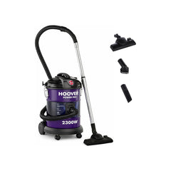 Hoover Power Pro Drum Vacuum Cleaner 22 Litre XL Large Capacity, 2300W with Blower Function for Home & Office Use, Purple, 3 Year Motor Warranty - HT85-T3-ME