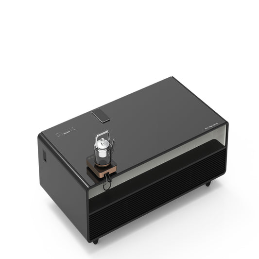 Star Track 135L Smart Table Refrigerator with Bluetooth Speaker Wireless Charging & LED Control ST-TMT-135L (BLACK)