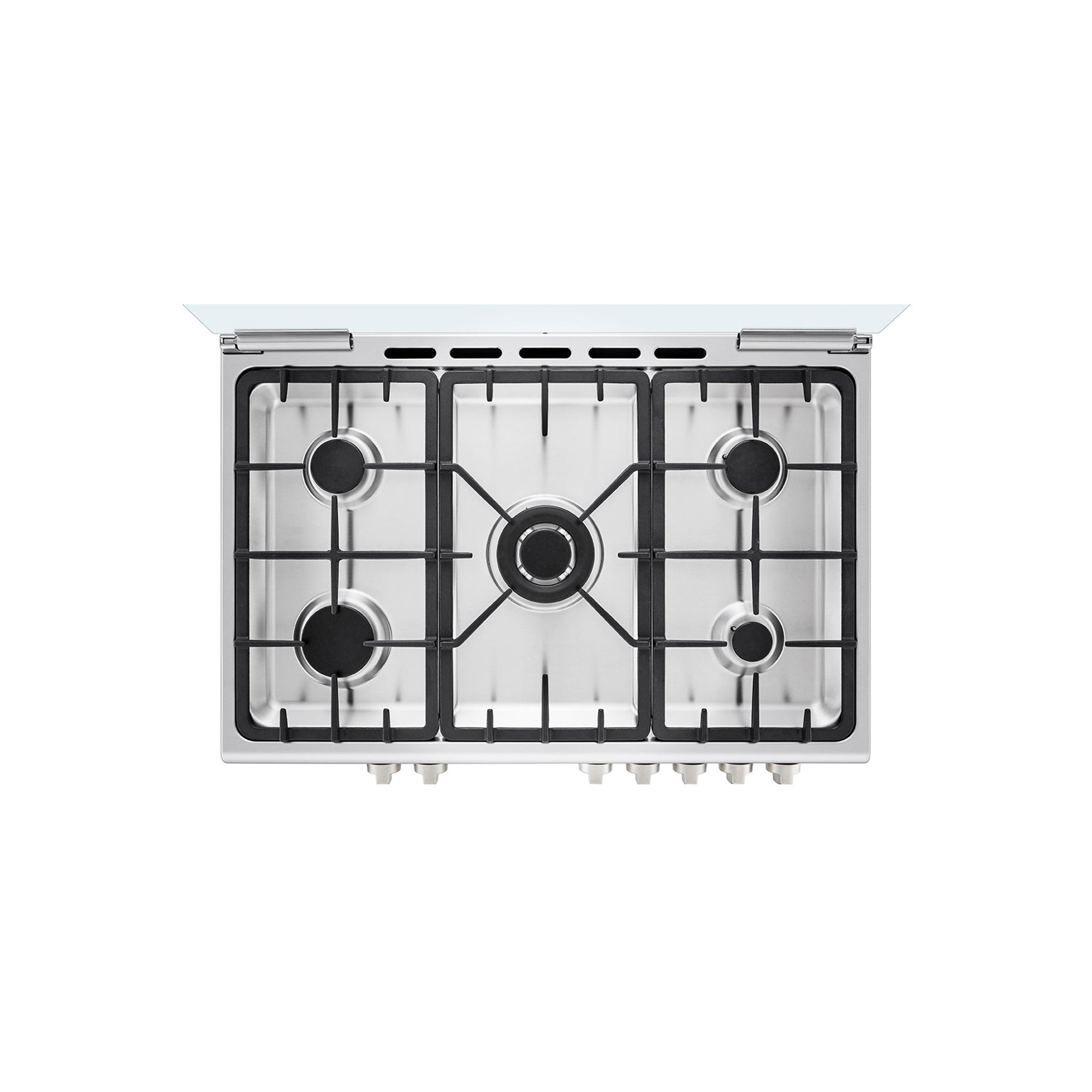LG Free Standing Stainless Steel 90cm Gas Cooker with 5 Burners Closed ...