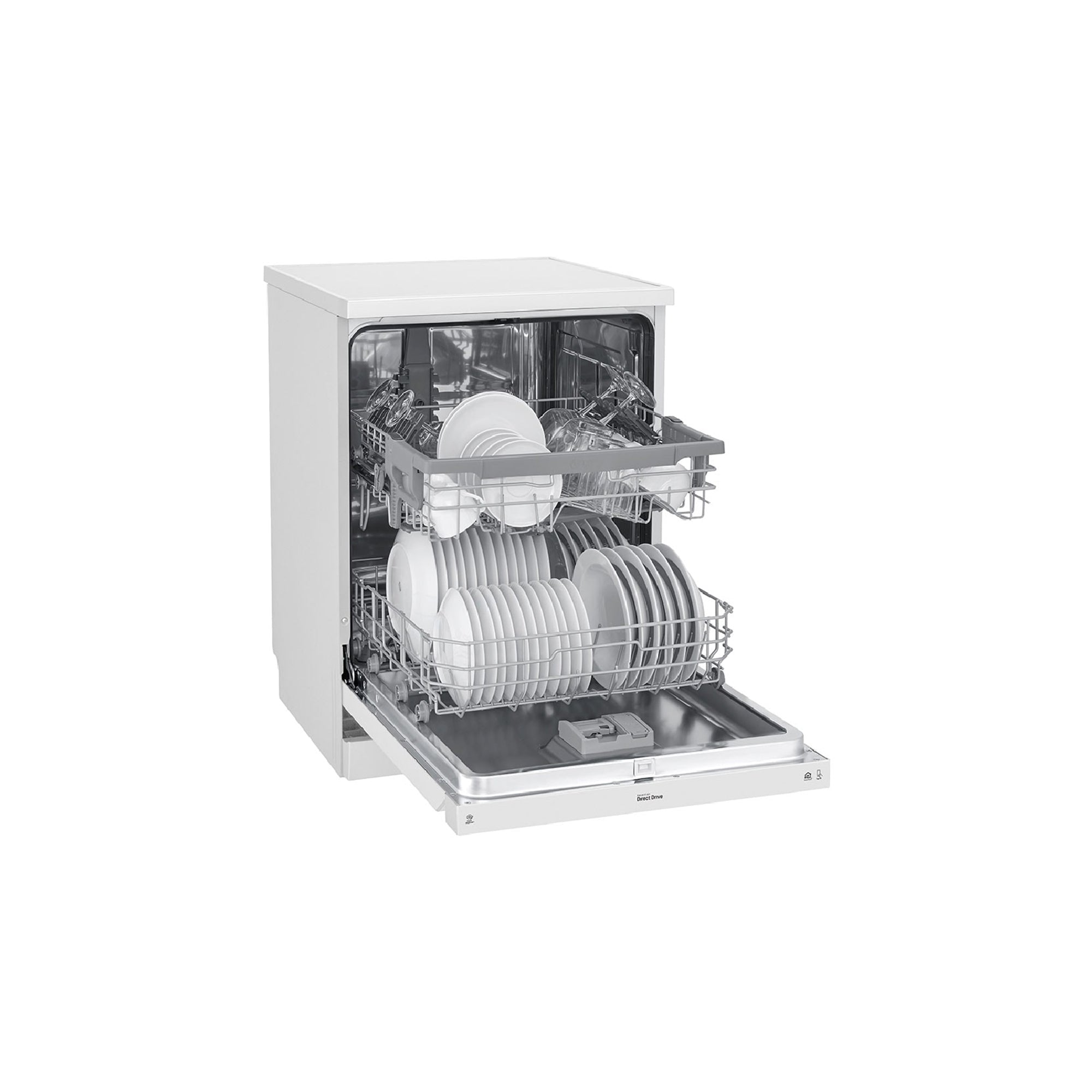 LG free standing 8 Prograams 14 Place Settings Dishwasher white DFB512FW (White)