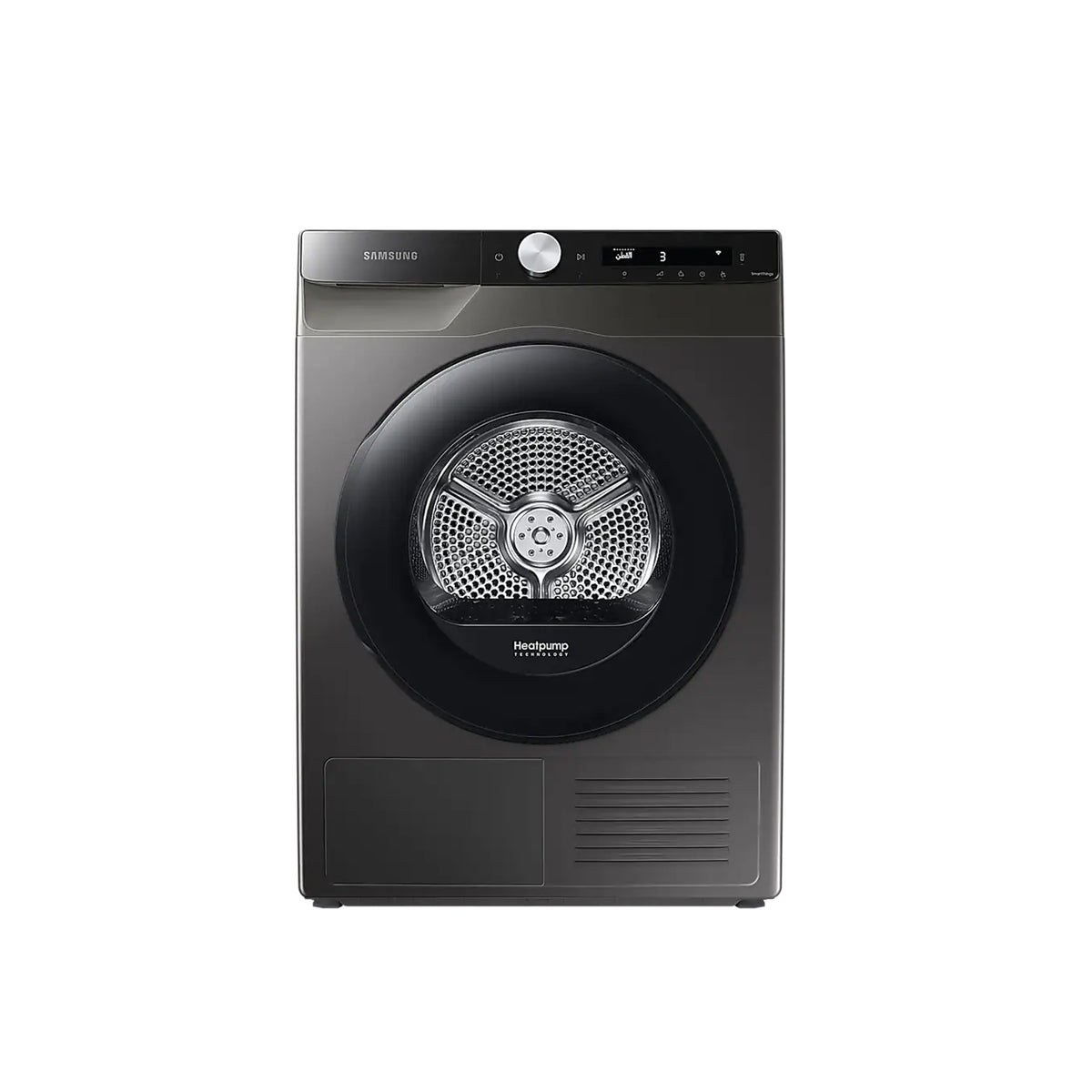 مجفف ملابس مع كفاءة طاقة A+++ وتحكم بالذكاء الاصطناعي، 8 كجم، من الفولاذ المقاوم للصدأ