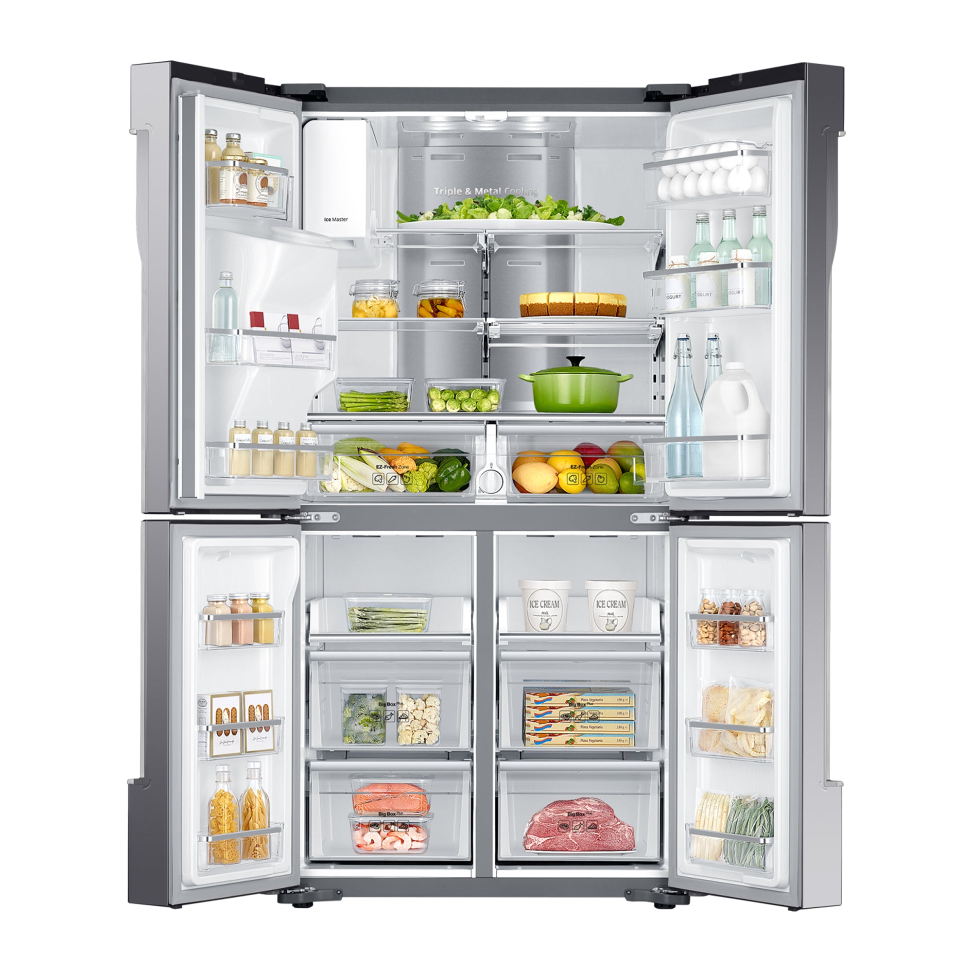 Samsung French Door Refrigerator 564L Twin Cooling Plus Triple Cooling No Frost RF56J9040SR (Stainless Steel)