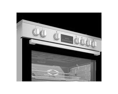 Beko 90x60cm Freestanding Gas Cooker, 5 Burners with Wok, 108L Multifunction Electric Oven, AirFry, Stainless Steel