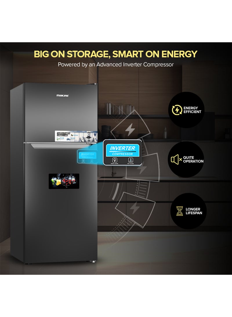 Nikai 700L Double Door Top Mount Refrigerator No Frost Inverter Compressor Digital Display NRF701FSSINV