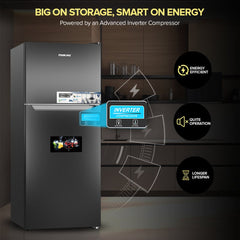 Nikai 700L Double Door Top Mount Refrigerator No Frost Inverter Compressor Digital Display NRF701FSSINV