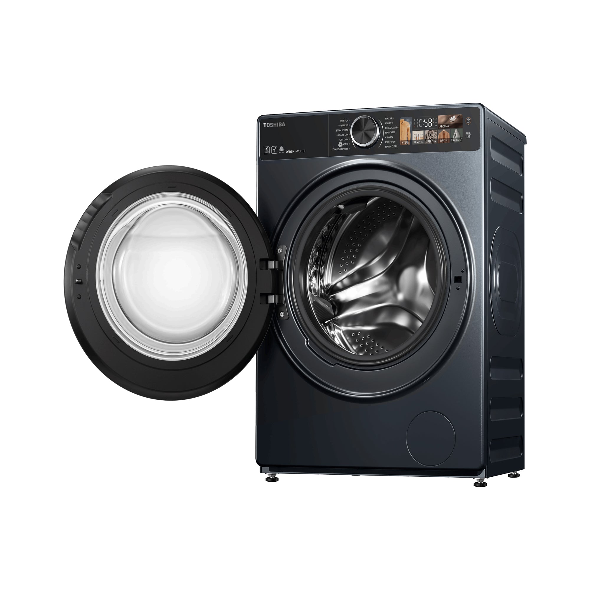 Toshiba Front Load Washer Dryer 9.5/7kg 1400 RPM Steam Wash Inverter Motor TWD-T25BZU105MWA(MG) (Morandi Grey)