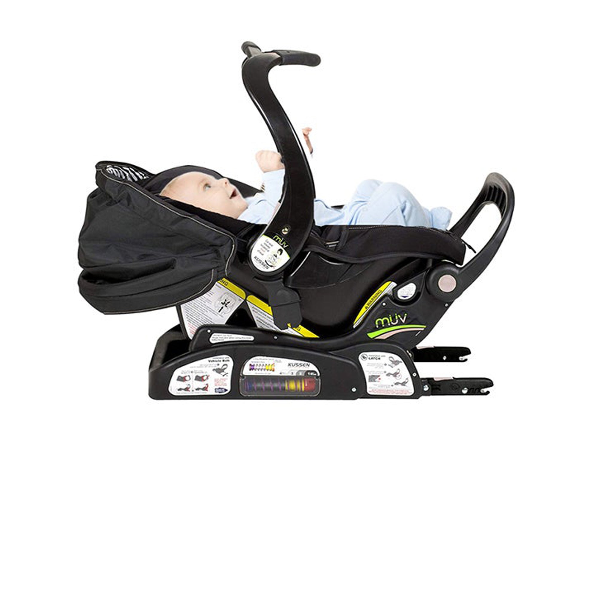 Kussen Infant Car Seat – Adjustable 5-Point Harness Side Impact Protection Mystic Black KS58015 (Mystic Black)