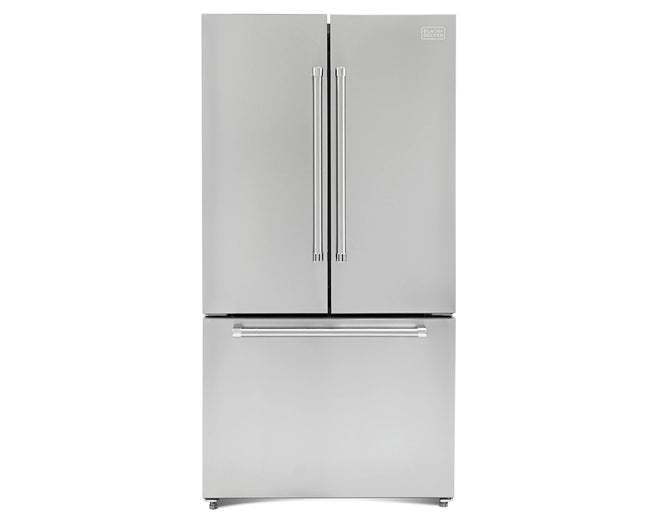 BLACK+DECKER BXREF577NFFDISNX French door refrigerator, Inox – front view