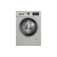 Bosch Series 4 WAN28283GC 8kg front-load washing machine – front view in Silver Inox