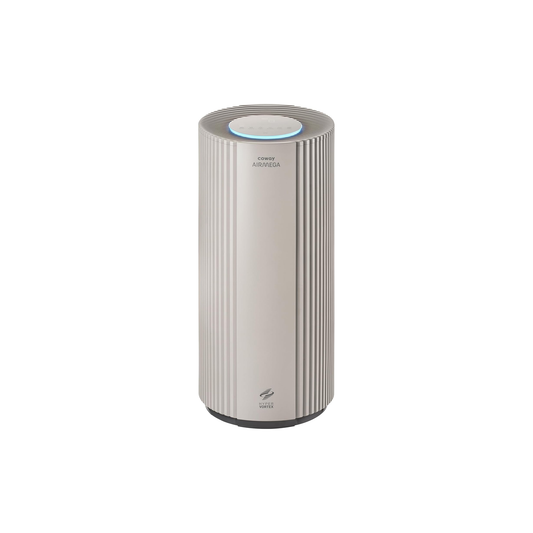 COWAY Airmega 450 true HEPA air purifier front view with HyperVortex fin design