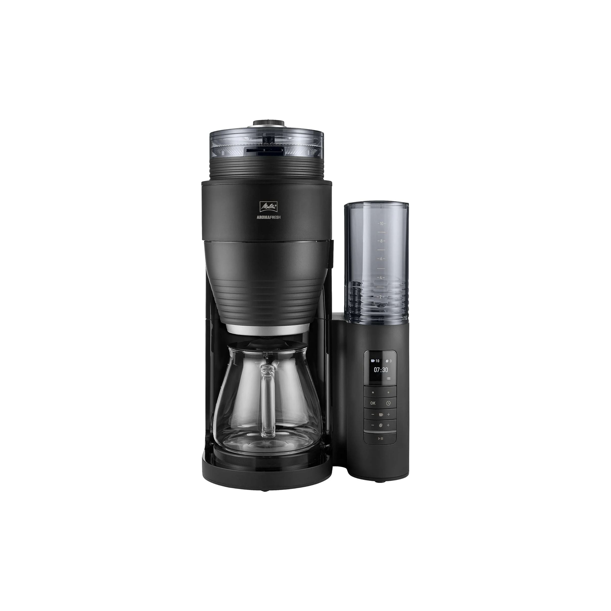 Melitta Aromafresh X Pro filter coffee machine with integrated grinder – front view