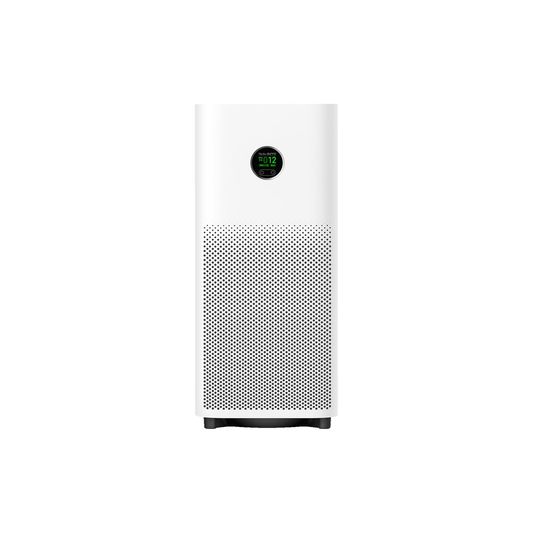 Xiaomi Smart Air Purifier 6 front view with PM2.5 digital display showing air quality reading