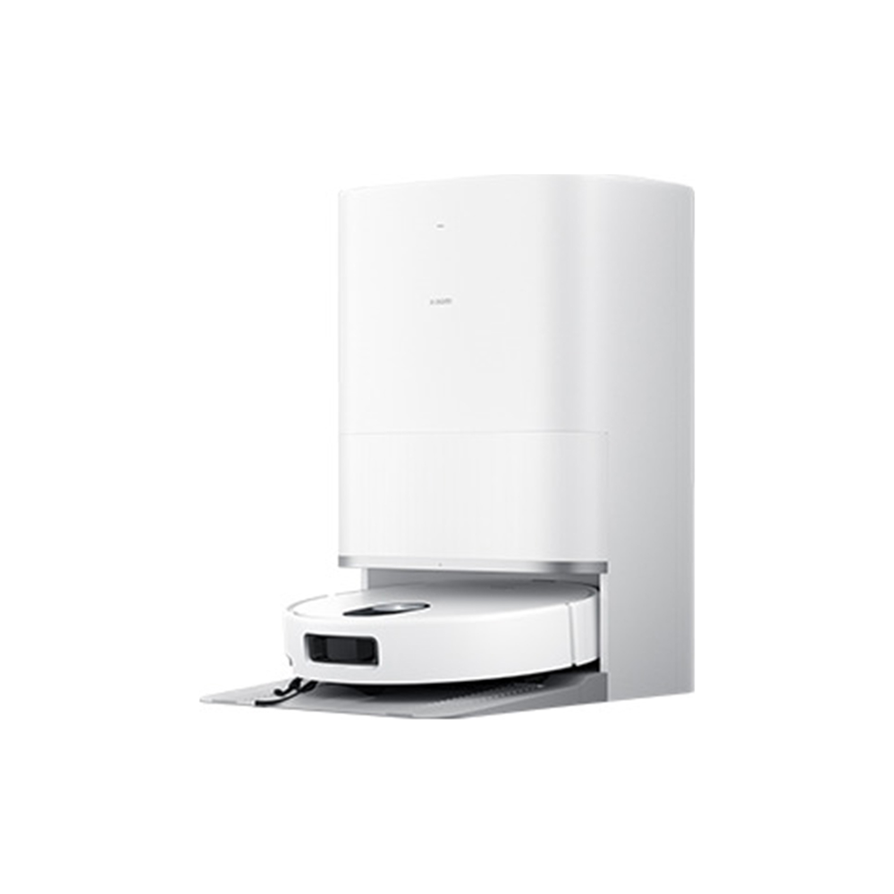 Xiaomi Robot Vacuum 5 OV31GL All-in-One Dock side angle view with robot docked